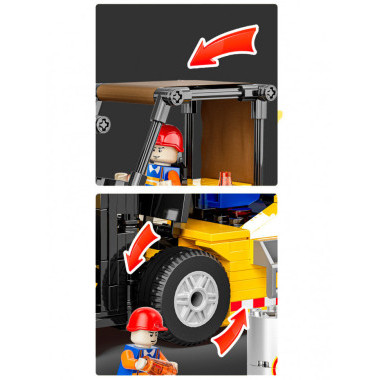 Конструктор BBlock XJ-847A Техника &quot;Погрузчик&quot; 340 дет. 48х7х30 см