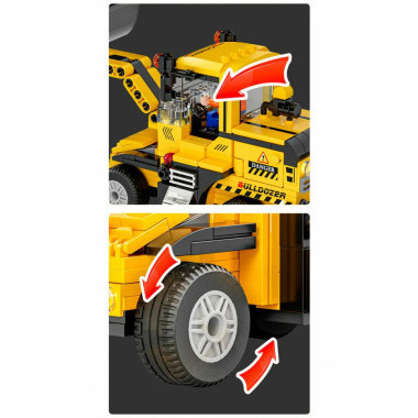 Конструктор BBlock XJ-847B Техника &quot;Бульдозер&quot; 367 дет. 48х7х30 см