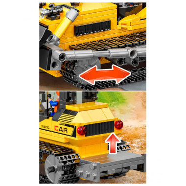 Конструктор BBlock XJ-846B Техника &quot;Бульдозер&quot; 448 дет. 48х7х30 см