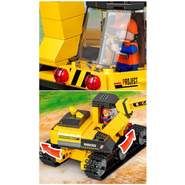 Конструктор BBlock XJ-846C Техника &quot;Гусеничный экскаватор&quot; 432 дет. 48х7х30 см