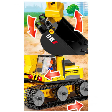 Конструктор BBlock XJ-846C Техника &quot;Гусеничный экскаватор&quot; 432 дет. 48х7х30 см