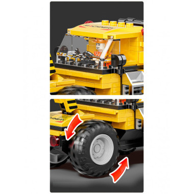 Конструктор BBlock XJ-847D Техника &quot;Харвестер для рубки леса&quot; 367 дет. 48х7х30 см