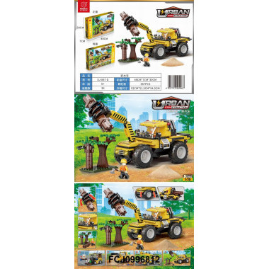 Конструктор BBlock XJ-847D Техника &quot;Харвестер для рубки леса&quot; 367 дет. 48х7х30 см