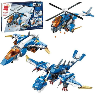 Конструктор Qman 42103 Повелитель неба (3 в 1) 604 дет 52х34х7 см