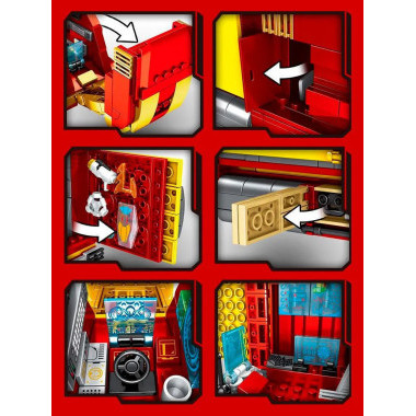 Конструктор MG330 Супергерои Фура Железного Человека, 845 дет.,  48x8x33 см