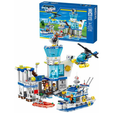 Конструктор Zhe Gao 912009 Сити &quot;Береговая охрана&quot; 850 дет. 58х38х8