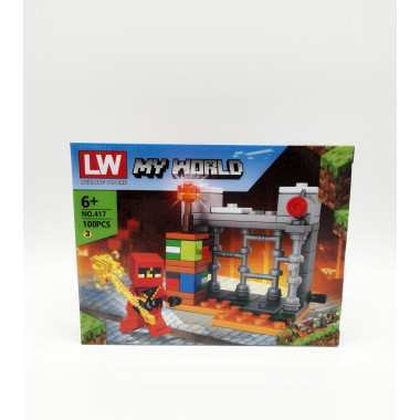 Конструктор 417 Майнкрафт &quot;Подземелье с сокровищами&quot; 8 шт. в упаковке 19х14х4.2см