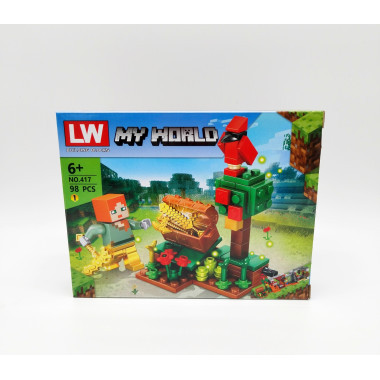 Конструктор 417 Майнкрафт &quot;Подземелье с сокровищами&quot; 8 шт. в упаковке 19х14х4.2см