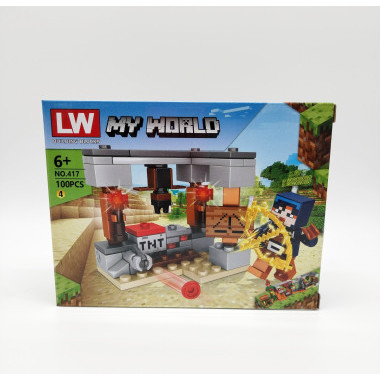 Конструктор 417 Майнкрафт &quot;Подземелье с сокровищами&quot; 8 шт. в упаковке 19х14х4.2см