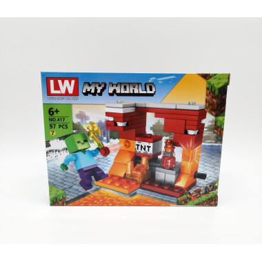 Конструктор 417 Майнкрафт &quot;Подземелье с сокровищами&quot; 8 шт. в упаковке 19х14х4.2см