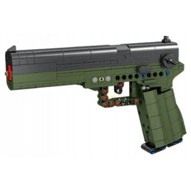 Конструктор Kazi 88003 Оружие Пистолет Glock 18 с пулями, 333 дет 42х30х7 см