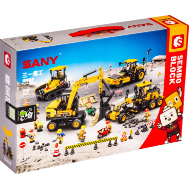 Конструктор Sembo 712021 Сити &quot;Дорожный каток&quot; 423 дет. 26х8х40