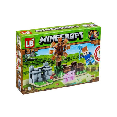 Конструктор LB548-1 Майнкрафт &quot;Герои у реки&quot; 8 шт в упаковке 21х14.5х4 см