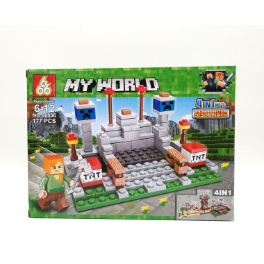 Конструктор 666 66036 Майнкрафт &quot;Подземная база&quot; 8 шт в д/б