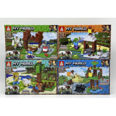 Конструктор 666 66063 Майнкрафт "Защита деревни" 8 шт в д/б 24х18х4 см Конструктор 666 66063 Майнкрафт "Защита деревни" 8 шт в д/б 24х18х4 см