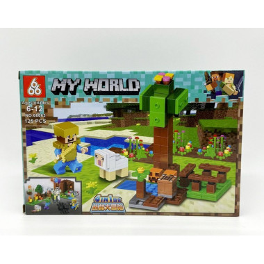 Конструктор 666 66063 Майнкрафт &quot;Защита деревни&quot; 8 шт в д/б 24х18х4 см