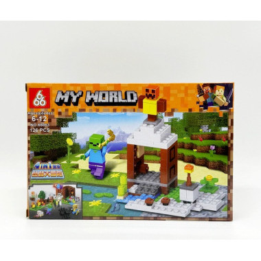 Конструктор 666 66063 Майнкрафт &quot;Защита деревни&quot; 8 шт в д/б 24х18х4 см