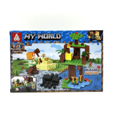 Конструктор 666 66063 Майнкрафт &quot;Защита деревни&quot; 8 шт в д/б 24х18х4 см