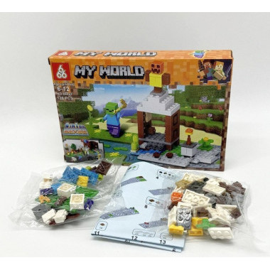 Конструктор 666 66063 Майнкрафт &quot;Защита деревни&quot; 8 шт в д/б 24х18х4 см