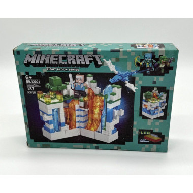 Конструктор 12001A Майнкрафт &quot;Пещеры в 4 биомах&quot; светящийся 184-187 дет 4 шт в д/б