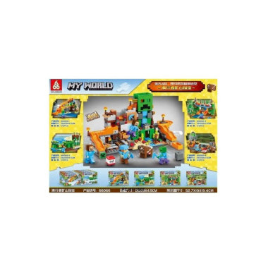 Конструктор 666 66066 Майнкрафт &quot;Лавовый аквапарк&quot; 8 шт в д/б