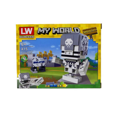 Конструктор 415 LW Майнкрафт &quot;Фигурки животных&quot; 4 вида 8 шт. в упаковке 19х4.2х14.5 см