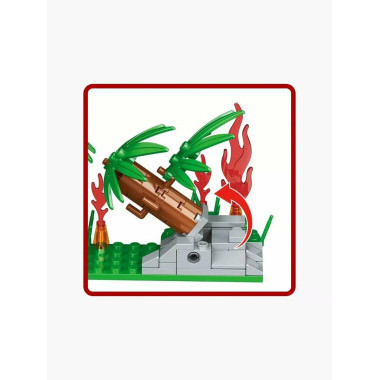 Конструктор Zhe Gao QL2261 Сити &quot;Пожарный вертолет&quot; 596 дет. 59х35х6