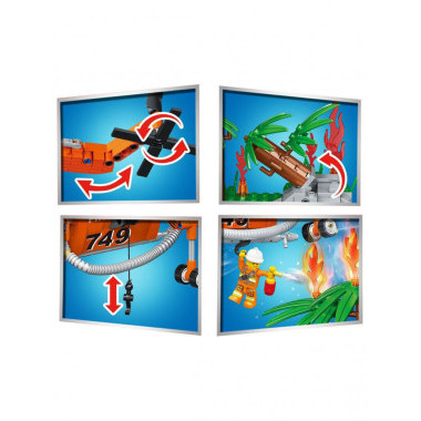 Конструктор Zhe Gao QL2261 Сити &quot;Пожарный вертолет&quot; 596 дет. 59х35х6