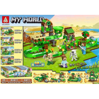 Конструктор 66070 Майнкрафт &quot;Оазис в пустыне&quot; 8 шт. в упаковке 24х16х4.5см