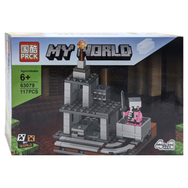 Конструктор 63079 Майнкрафт &quot;У водопада&quot; 8 шт в упаковке 24х16х4.3 см