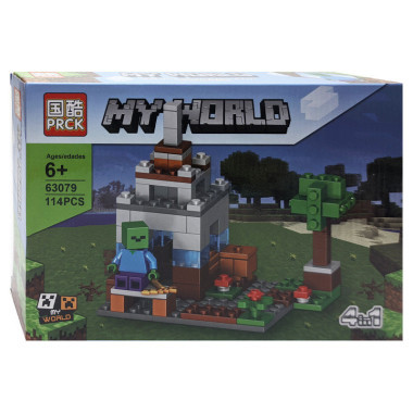 Конструктор 63079 Майнкрафт &quot;У водопада&quot; 8 шт в упаковке 24х16х4.3 см