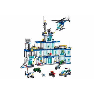 Конструктор Zhe Gao 912010 Сити &quot;Полицейский участок&quot; 1407 дет. 58х48х8