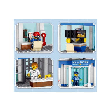Конструктор Zhe Gao 912010 Сити &quot;Полицейский участок&quot; 1407 дет. 58х48х8