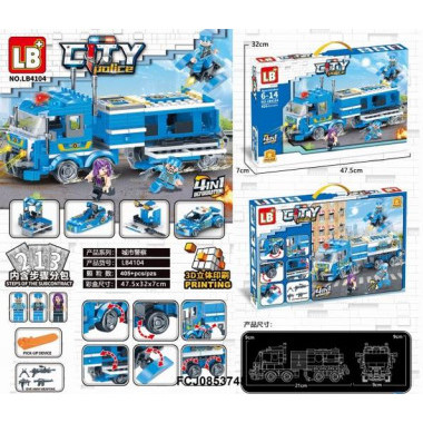 Конструктор LB LB4104 Сити &quot;Передвижной участок&quot; 405 дет. 47.5x32x7 см