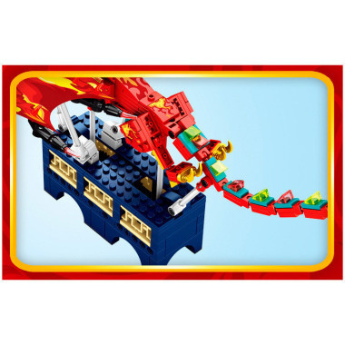 Конструктор Sembo 206035 Ниндзя &quot;Огненный летающий дракон&quot; 505 дет.  37х26х6 см