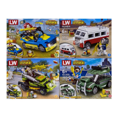 Конструктор LW 0090 "Герои на машинах" 4 вида 8 шт. в упаковке 19х4.2х14.5см Конструктор LW 0090 "Герои на машинах" 4 вида 8 шт. в упаковке 19х4.2х14.5см