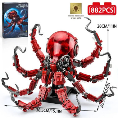 Конструктор Tec Creators 7062 "Механический осьминог" с подсветкой, 882 дет., 33X7X23 Конструктор Tec Creators 7062 "Механический осьминог" с подсветкой, 882 дет., 33X7X23
