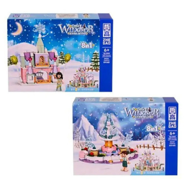 Конструктор Zhe Gao QL2005 Принцессы &quot;Снежный замок&quot; 8 шт в д/б