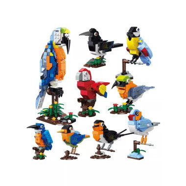 Конструктор ZHE GAO 991003 &quot;Птицы&quot; в дисплеи 8 видов