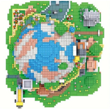 Конструктор ZHE GAO LEZI LZ8302 &quot;Глобальная деревня&quot; 5452 дет. 20x24.4x26.8