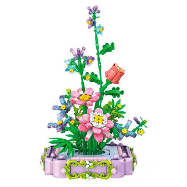 Конструктор WonderMoon 804201 Цветы &quot;Бонсай&quot; 870 дет. 24х9х25 см