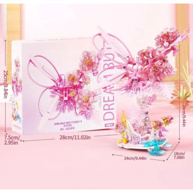 Конструктор D1306 Dumeca &quot;Бабочка&quot; 480 дет. 28x7.5x25, 2 вида