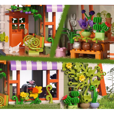 Конструктор D2010 Dumeca Оранжерея с растениями 860 дет 35x7.5x25