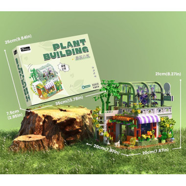 Конструктор D2010 Dumeca Оранжерея с растениями 860 дет 35x7.5x25