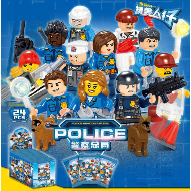 Конструктор Zhe Gao 912015 "Полицейские" 12 видов в дб, 24 шт. в упаковке 17х20х12 Конструктор Zhe Gao 912015 "Полицейские" 12 видов в дб, 24 шт. в упаковке 17х20х12