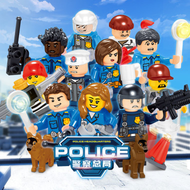 Конструктор Zhe Gao 912015 &quot;Полицейские&quot; 12 видов в дб, 24 шт. в упаковке 17х20х12