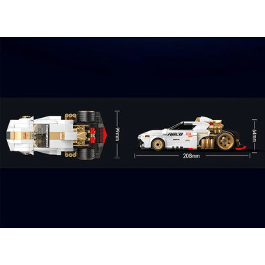 Конструктор &quot;Degao Factory&quot; KC019 Серия Техник Super Running Explosion 1:24 - Белый циклон, 389 дет 29.7х18.9х8