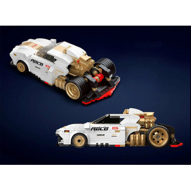 Конструктор &quot;Degao Factory&quot; KC019 Серия Техник Super Running Explosion 1:24 - Белый циклон, 389 дет 29.7х18.9х8