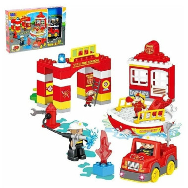 Конструктор Blocks &quot;Пожарная часть&quot; с героями 54 дет. в кор. 53х9х35