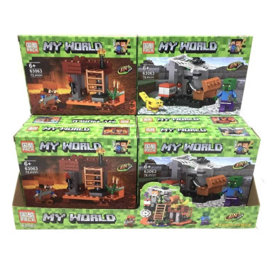 Конструктор PRCK 63063 Майнкрафт "Подземелье" в упаковке 8 шт Конструктор PRCK 63063 Майнкрафт "Подземелье" в упаковке 8 шт